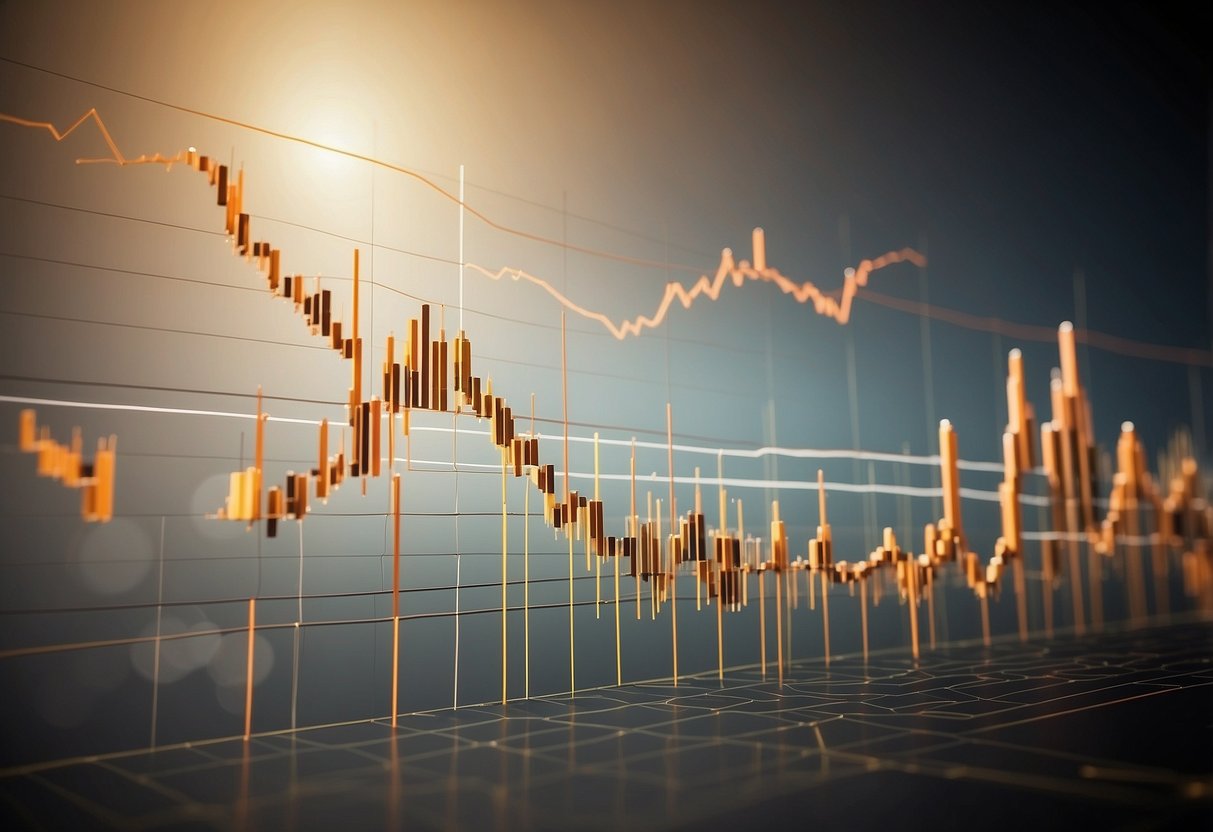 A graph showing the fluctuation of interest rates over time, with an upward trend highlighted to illustrate their impact on the viewer